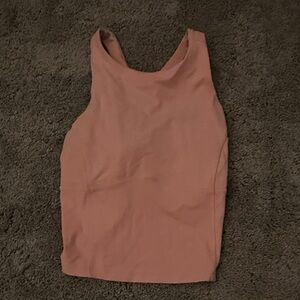 lululemon athletica light pink criss cross back tank top